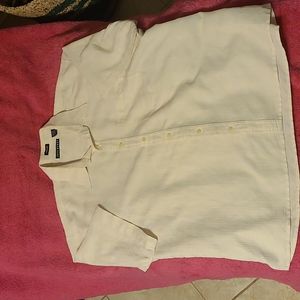 John Henry Short Sleeve Button Down Shirt Cool White Size XXL